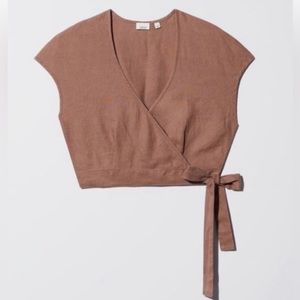 Aritzia Wilfred Free Aimee Linen Top